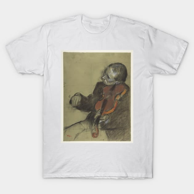 Violinist, Study for "The Dance Lesson" T-Shirt by EdgarDegas